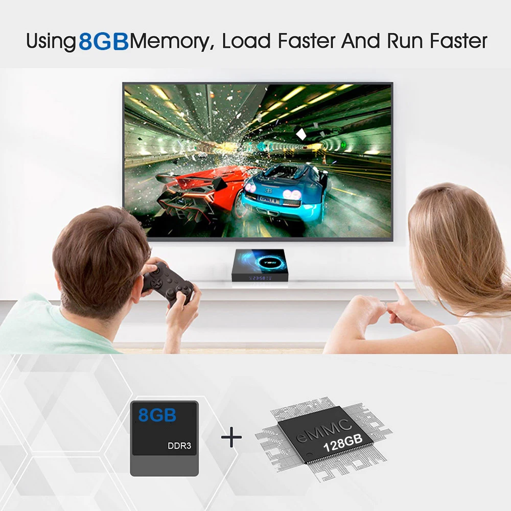 Nuevo T95 TV Box Smart Android 14 banda Dual Wifi 2,4G 5G 4K Video 8K Ram 8GB 64GB 128GB decodificador reproductor multimedia PK H96 Max X96 - imagen 5