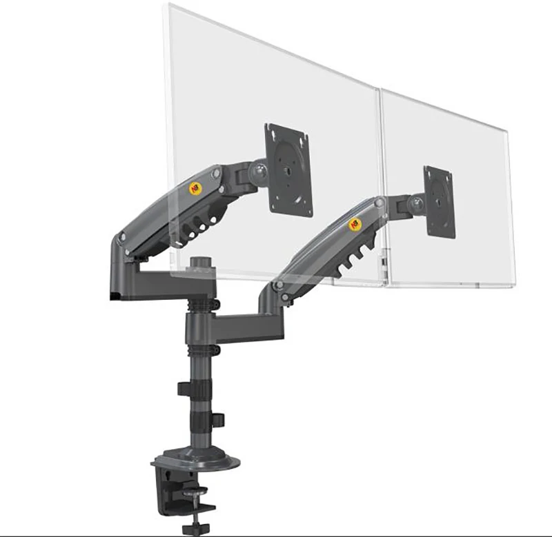 Soporte de escritorio para monitor doble NB H180, brazo de resorte de Gas, movimiento completo, 17 "-27", soporte de abrazadera de brazo dual ergonómico, 2-9kg cada uno - imagen 4