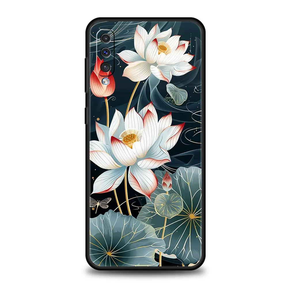 Funda de teléfono con diseño de loto para Samsung A56 A36 A26 A54 A52 A24 A14 A50 A72 A70 A40 A20E A06 A12 A22 A34 A42 A32 A04s A16 5G - imagen 5