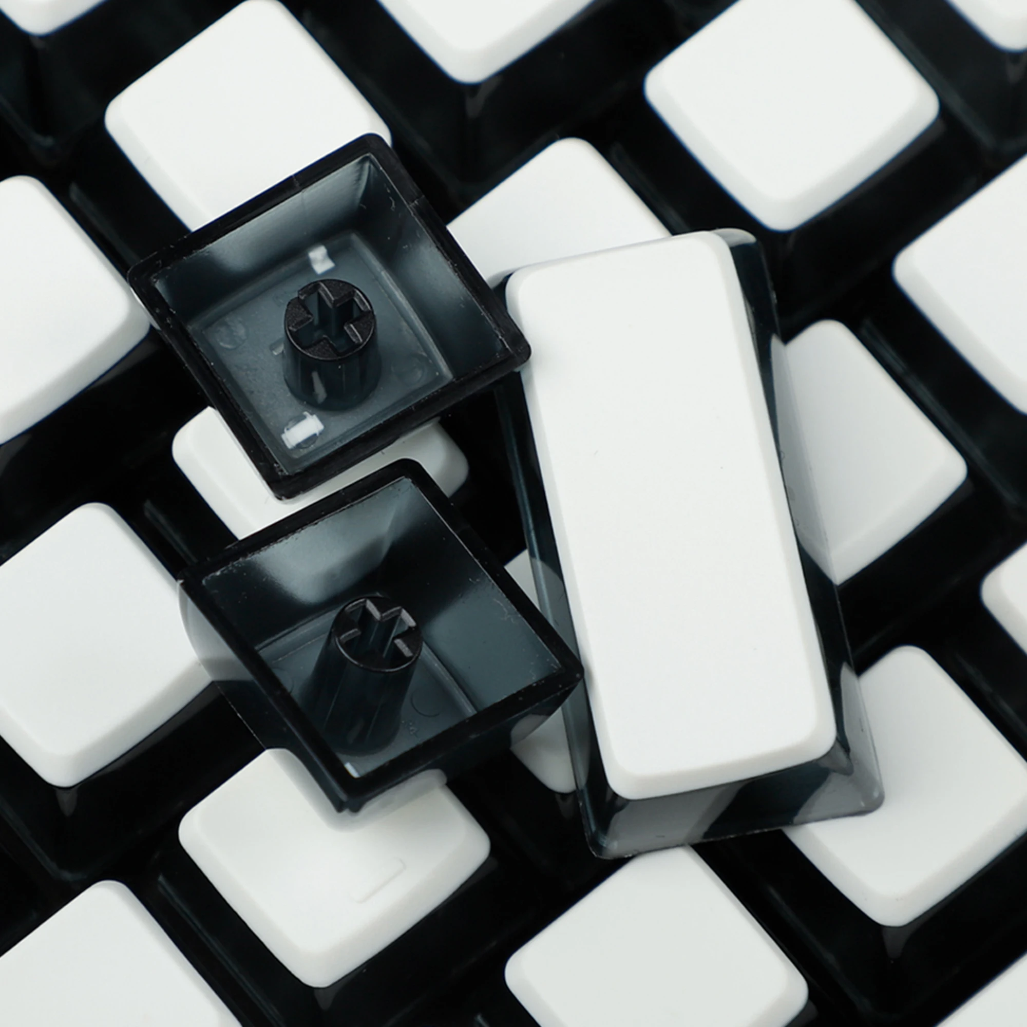 YMDK-teclas en blanco PBT Pudding, teclas ahumadas retroiluminadas, perfil ASA, para teclado mecánico MX 116, 96, 87, 84, 68, 104 teclas - imagen 5