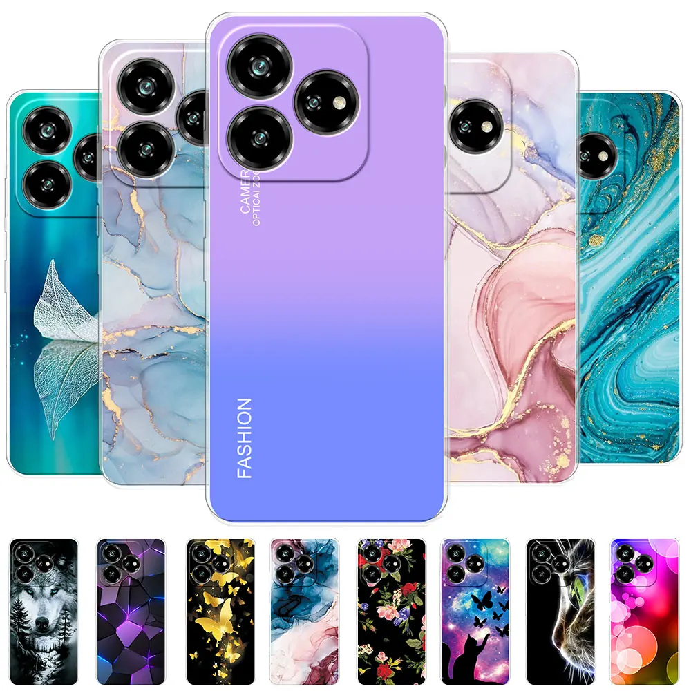 Para ZTE Axon 60 4G Funda trasera para ZTE Blade V60 4G Funda a prueba de golpes Funda de teléfono de silicona suave transparente para ZTE Blade V40S Coque