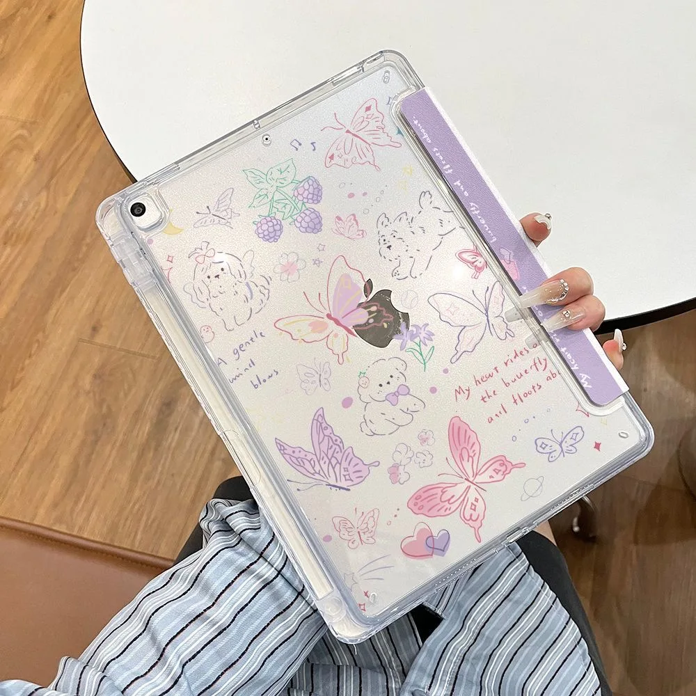 Funda con ranura para lápiz para iPad 10a generación A16 11a iPad Air 11 2025 2024 M3 M2 Pro 11 13 12,9 M4 Air 4 5 10,9 7a 8a 9a 10,2 10,5 9,7 - imagen 3