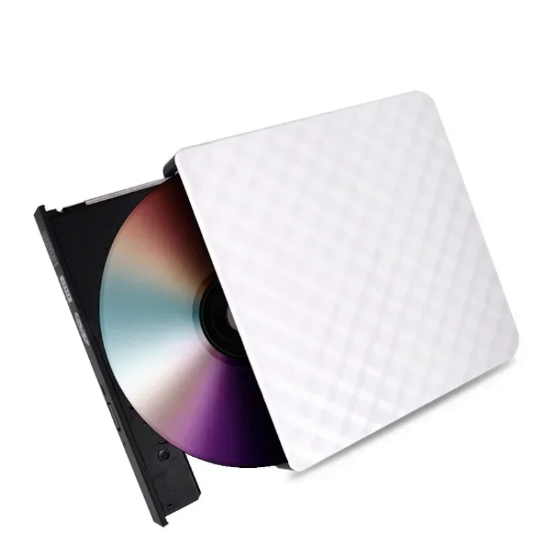 Reproductor portátil USB 3.0 externo CD/DVD ROM CD RW, grabadora de unidad óptica para ordenador portátil, PC, negro y blanco - imagen 2