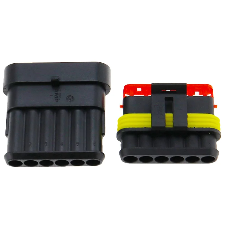 10 juegos de enchufe impermeable para coche de 6 pines, conector macho hembra, conector amplificador, terminal de enchufe de mazo de cables - imagen 4