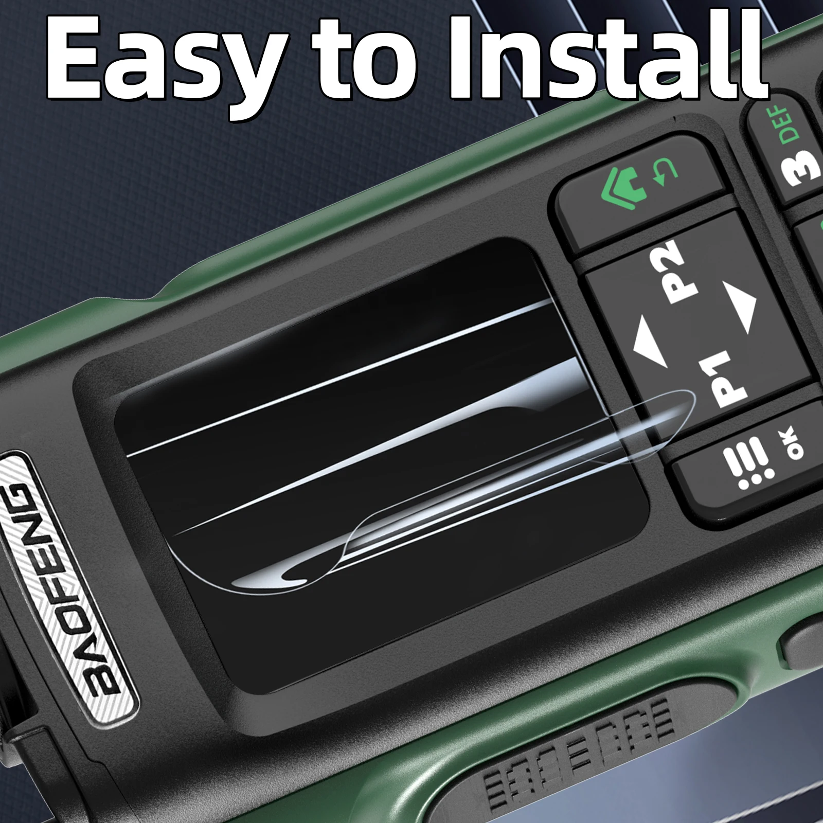 Baofeng UV-32 Walkie Talkie Protector de pantalla a prueba de huellas dactilares reparación automática arañazos especialmente diseñado para Radio UV-32 DM-32 - imagen 5