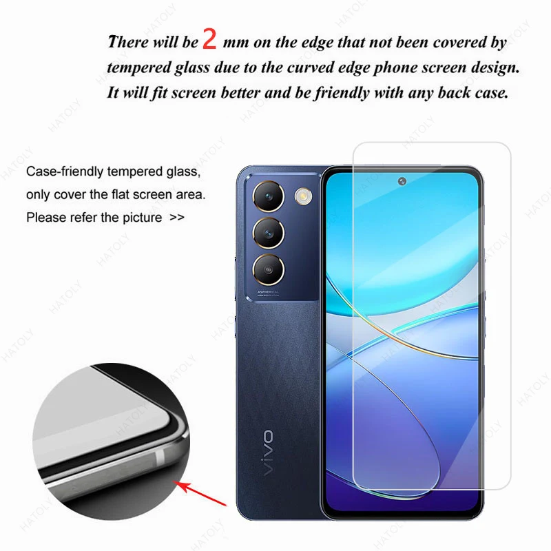 Para vidrio vivo Y100 4G vidrio templado para vivo Y100 4G teléfono ultrafino completo HD Protector de pantalla película de lente para vivo Y100 4G - imagen 3