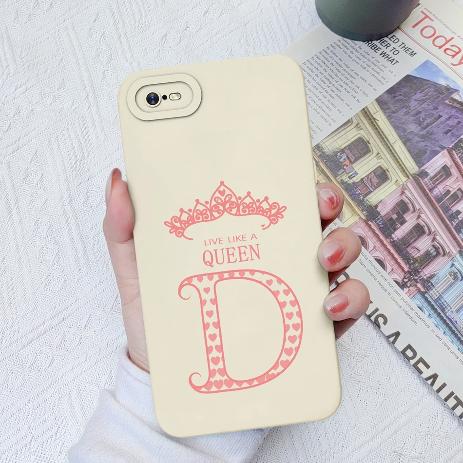 Funda de teléfono para OPPO A1K Realme C2, protector de silicona líquida con letras y parachoques, protección completa para A1 K A-Z C 2, regalo para pareja - imagen 5