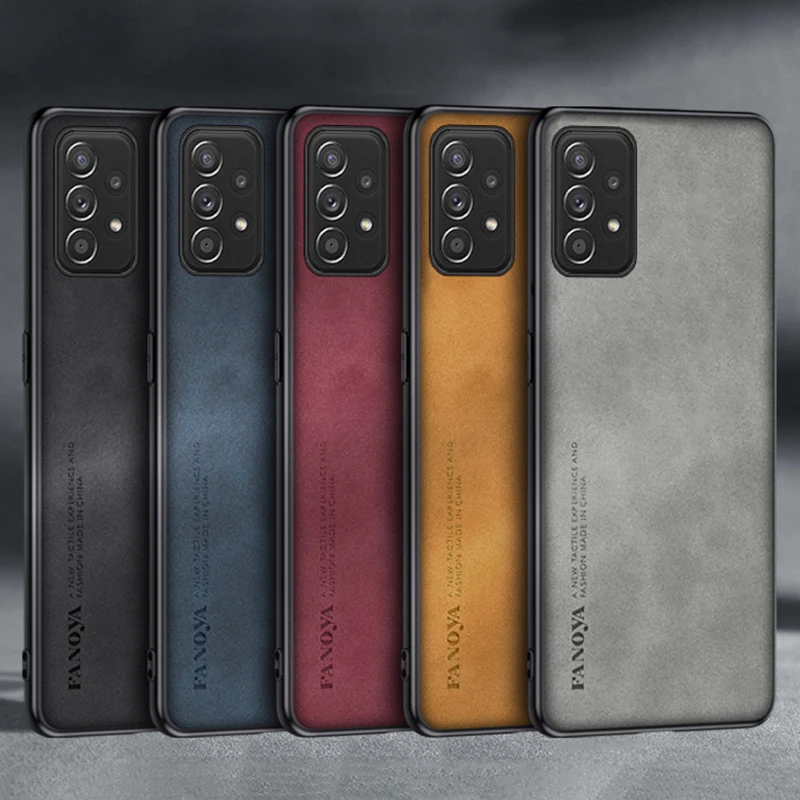 Funda de cuero PU de lujo para Samsung Galaxy A52, A72, A52S, 5G, funda de teléfono de protección de silicona de negocios para Samsung A52S Coque