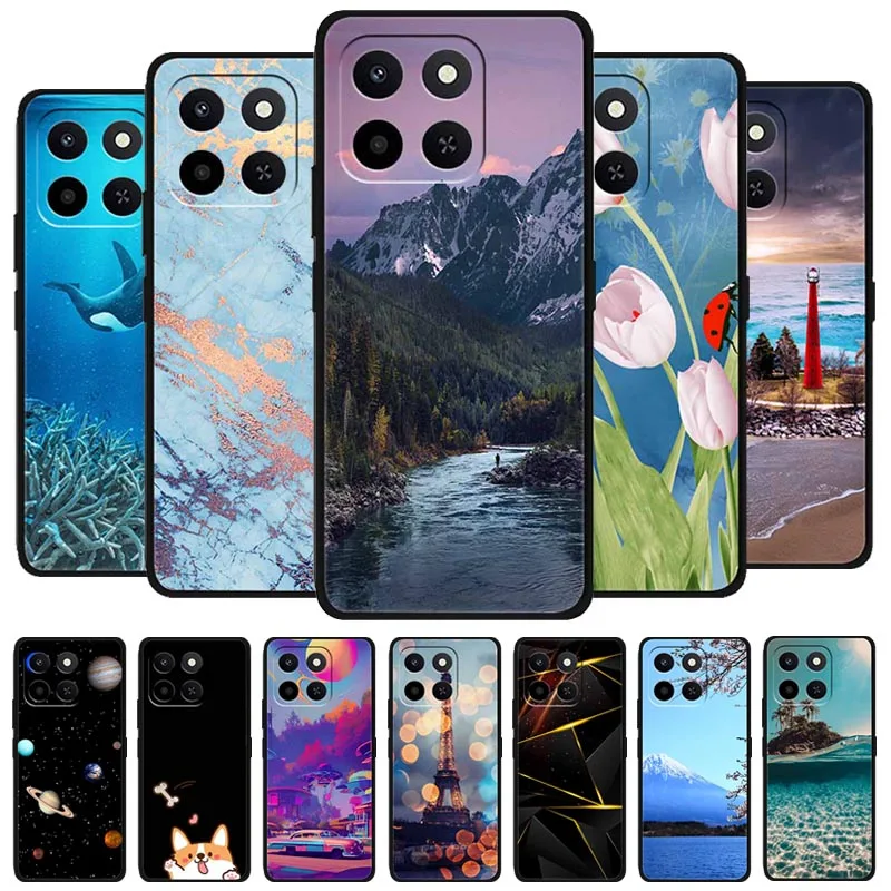 Funda de teléfono para Honor X7D, fundas originales de silicona suave de TPU a la moda para Honor X7D, parachoques de protección de paisaje de amanecer para Honor X7d