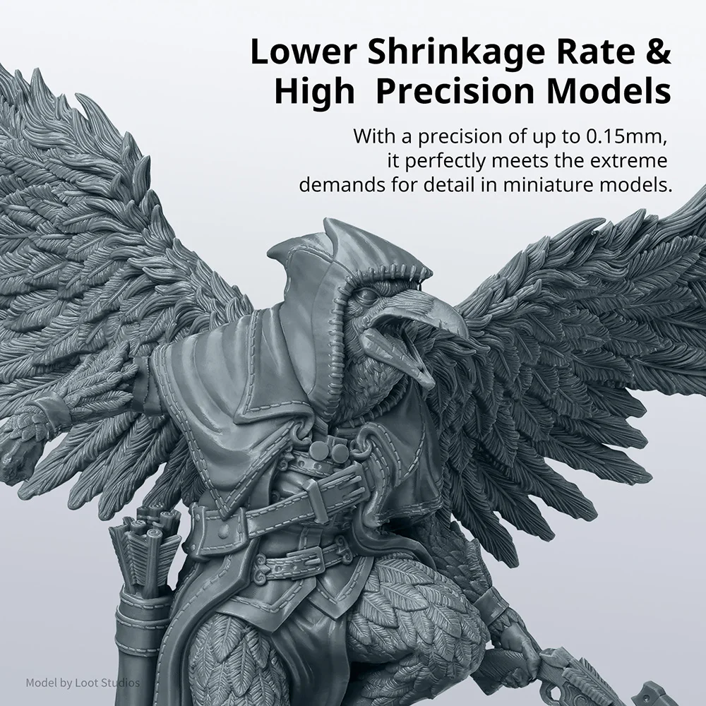 ANYCUBIC-resina de lavado de agua para impresora 3D LCD, fotopolímero estándar de impresión 3D de baja viscosidad, alta precisión, bajo olor - imagen 5