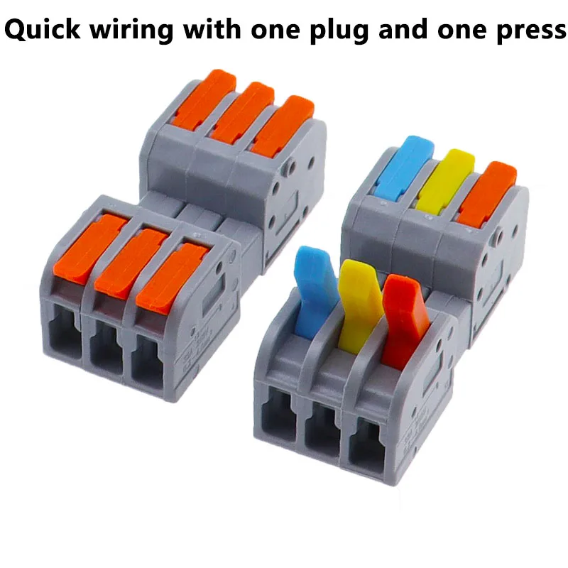 10PCS Docking Mini Quick Wire Connector Universal Compact Electrical Wiring Connectors Push-in Butt Conductor Terminal Block - imagen 4