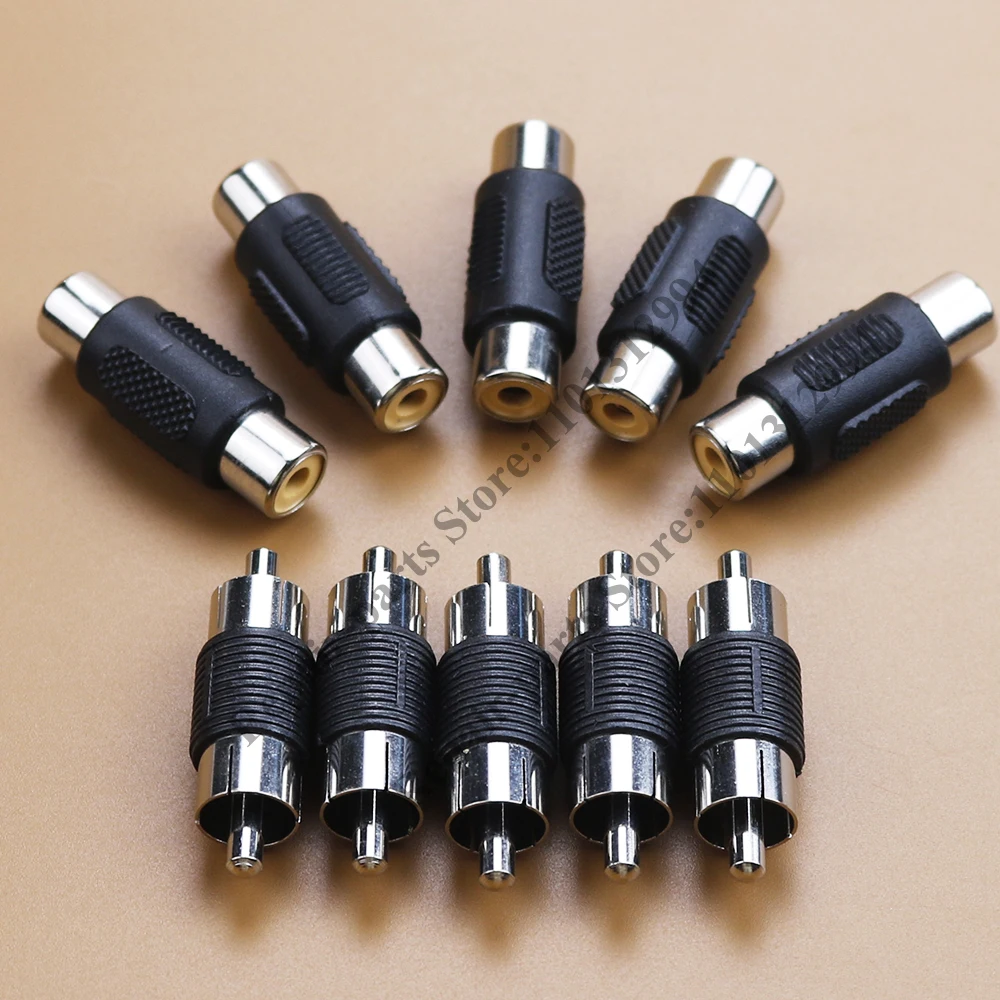 2/5/10 Uds RCA hembra a hembra adaptador de conector macho a macho conector RCA Cable extensor de Audio y vídeo convertidor de Cable - imagen 3