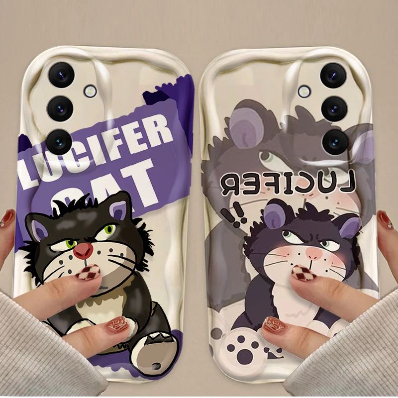 Funda blanda con diseño de gato Super Lucifer para Samsung Galaxy A54 A34 A24 A14 A13 A53 A33 A73 A23 A52 A52S A32 A22 A12 A51 A71 - imagen 2