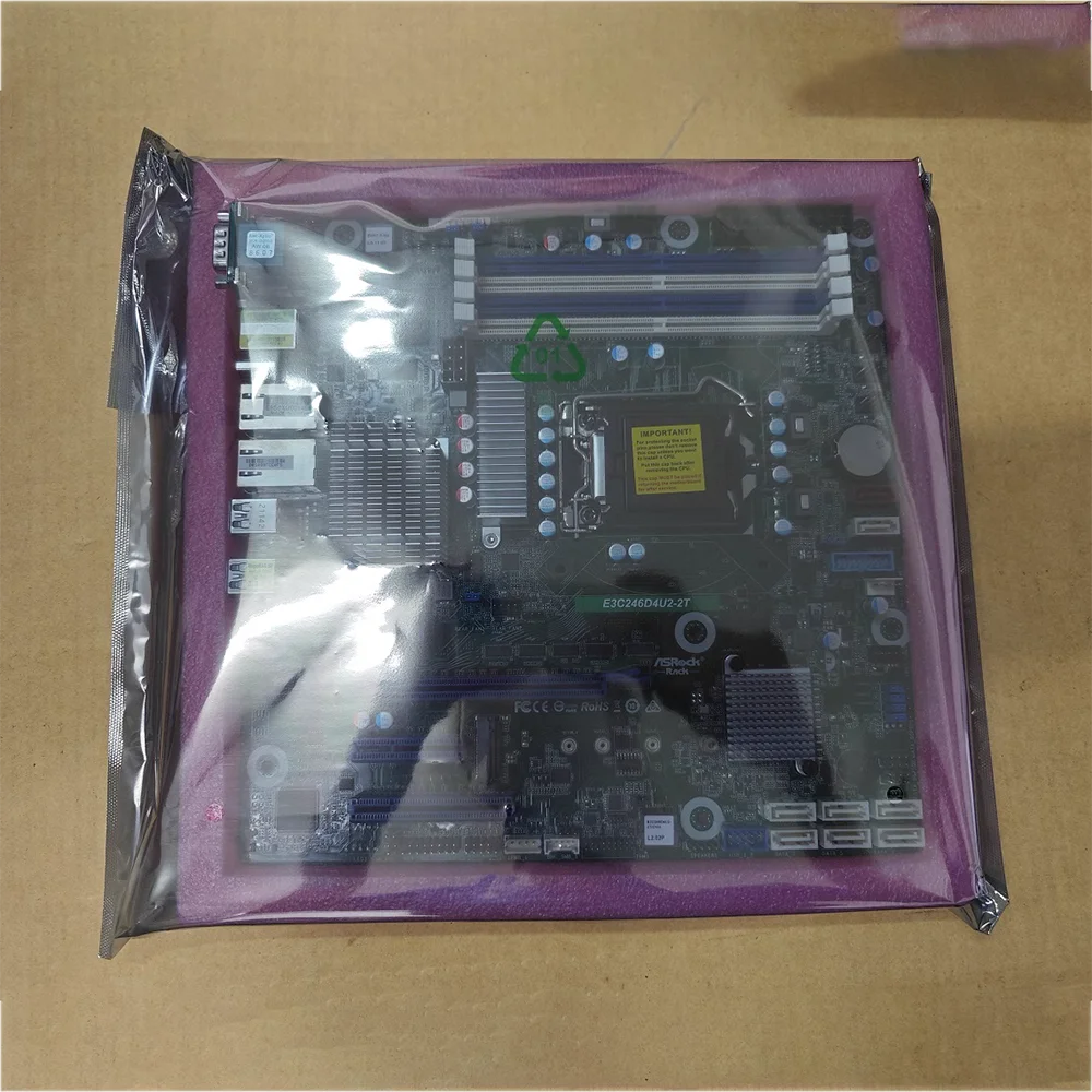 Para placa base de estación de trabajo ASRock Rack E3C246D4U2-2T con tarjeta de red Dual X550 10GbE compatible con E-2200 - imagen 4
