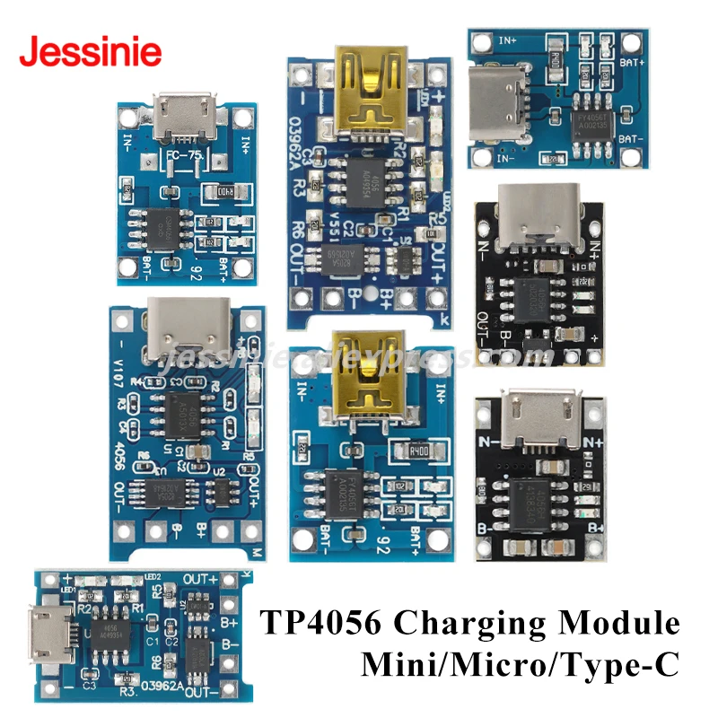 20 piezas/1 unidad TP4056 1A cargador de batería de iones de litio lineal módulo de placa de carga protección Mini interfaz USB Micro tipo C