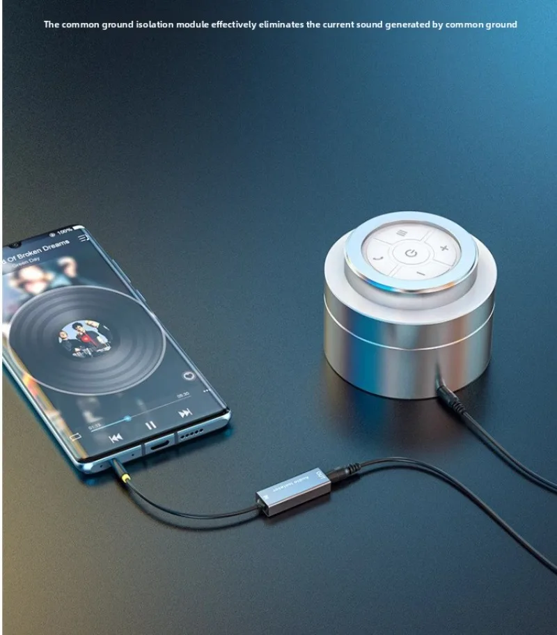 Aislador de Audio de 3,5 Mm, aislador de línea de altavoz para sistema de Audio estéreo de coche, filtro reductor de ruido, aislador de ruido de bucle de tierra - imagen 3