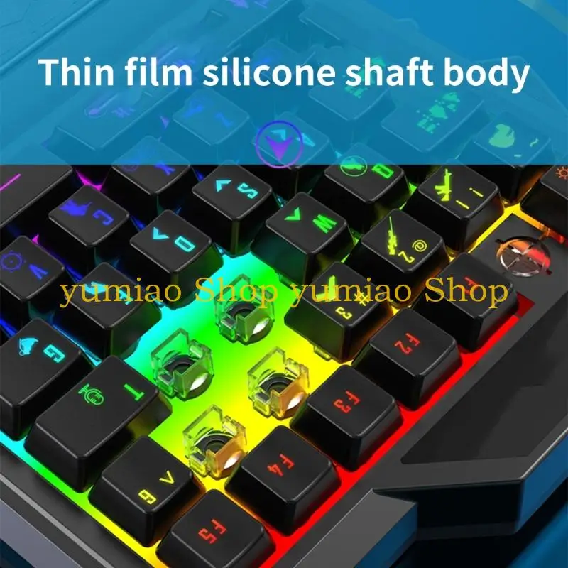 Teclado para videojuegos 587B, cable sola mano, teclado 35 teclas con sola mano para ordenador portátil, PC, para - imagen 5