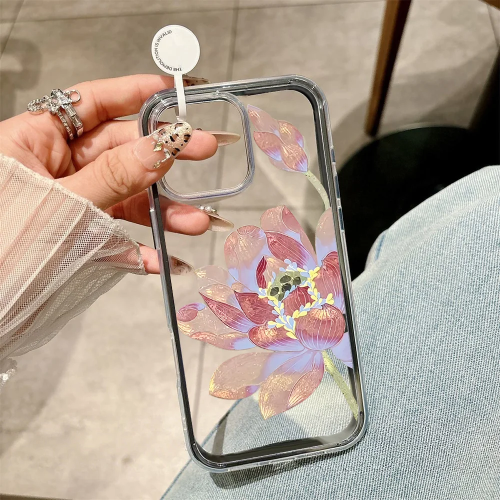 Funda de teléfono 2 en 1 de Color caramelo para iPhone 17 Pro Max 13 16 11 15 14 12 Air 17promax Funda de flor transparente de TPU suave - imagen 4