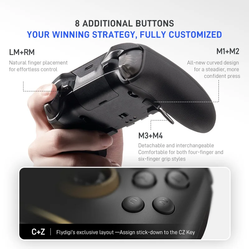 Nuevo controlador de juegos Flydigi Vader 5 Pro FORCESWITCH ™   Triggers 8 Botones adicionales Gamepa de latencia ultrabaja de nivel superior - imagen 3