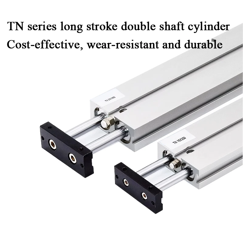 Pistón neumático de doble varilla, cilindro de aire TN10x300, 16x200, 20x400, carrera larga de 200mm a 500mm - imagen 2