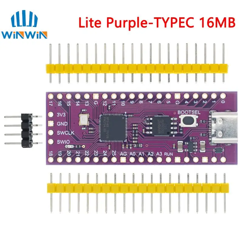 Raspberry Pi-placa Pico RP2040 de doble núcleo, microordenadores ARM de baja potencia, Cortex-M0 + procesador de alto rendimiento, 264KB - imagen 3