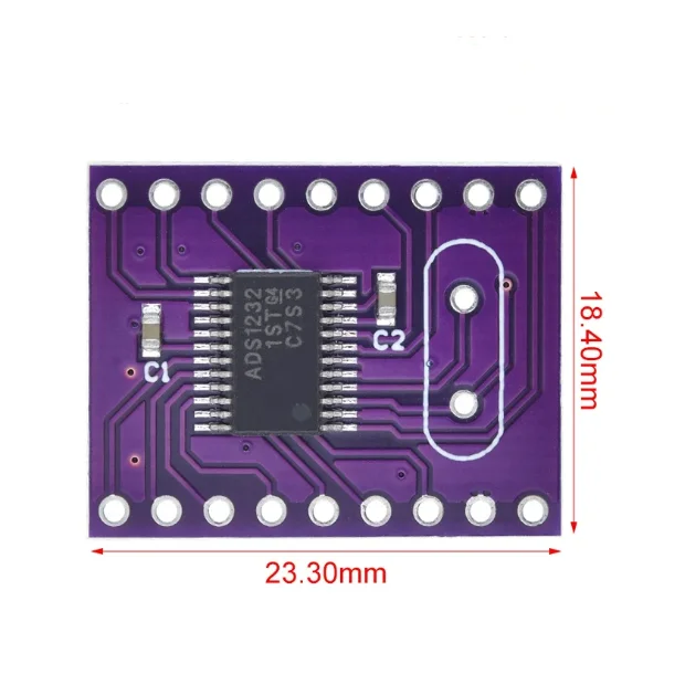 ADS1232 Convertidor analógico a digital de ruido ultrabajo de 24 bits Módulo ADS1232IPWR - imagen 2