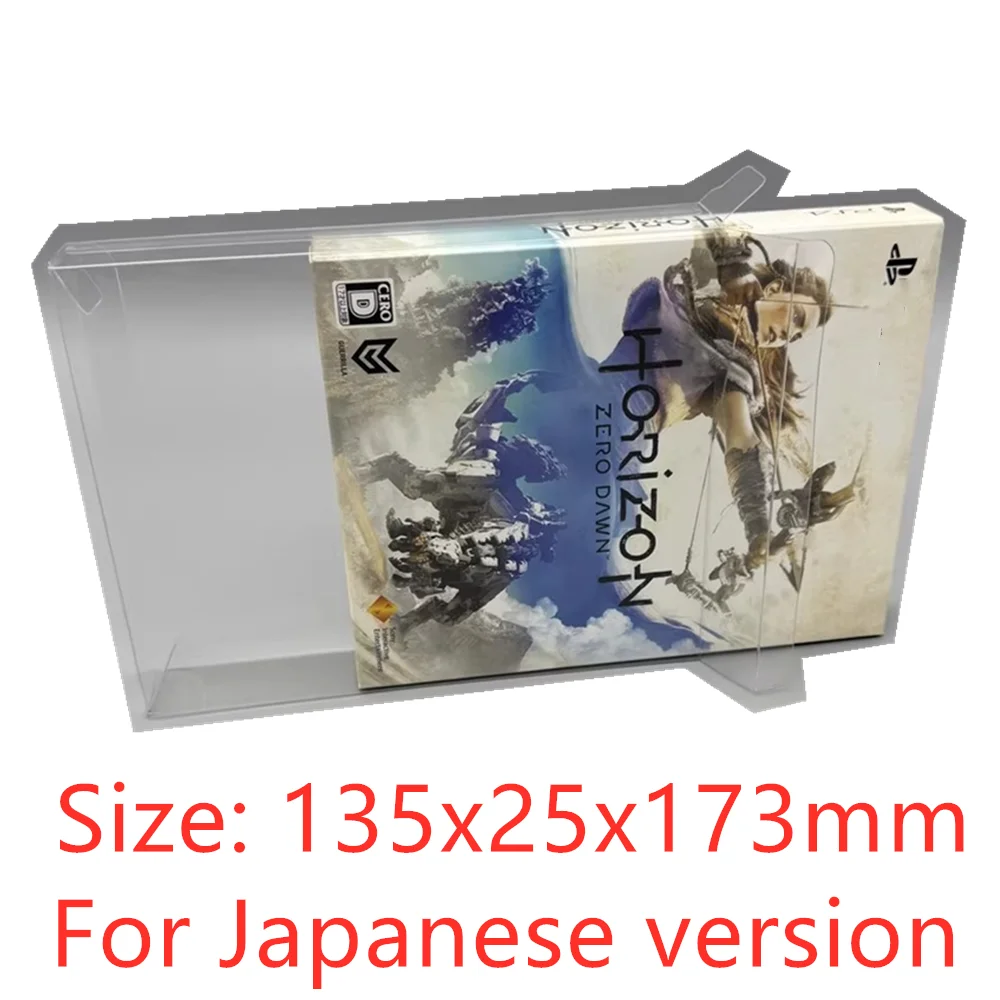 Protector de caja transparente para Horizon Zero Dawn/Sony PlayStation 4, cajas de colección de PS4, carcasa de juego de almacenamiento TEP, estuche de exposición transparente