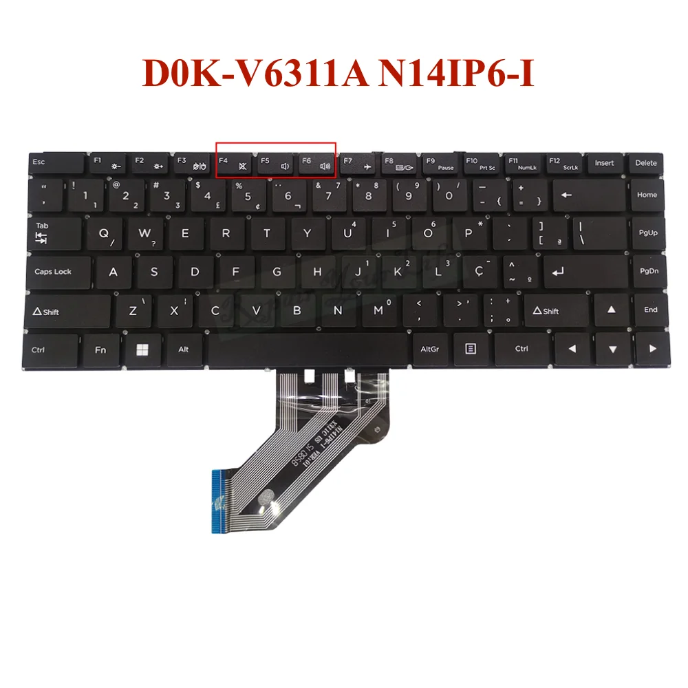 DOK-V6399A NB-17-6399A D0K-V6311A, X311C, N14IP6-I, 6505H, francés, alemán, brasileño, teclado abnt2, pt-br