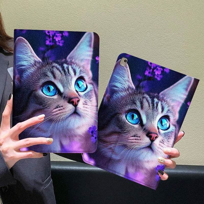 Patrón de gato fresco de dibujos animados para Huawei Honor Tab Magic Pad GT 6 X9 X8A X8 V8 V7 9 8 2 3 13,3 10 Pro pulgadas funda para tableta