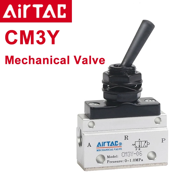 Airtac CM3Y-05 CM3Y06 CM3Y08 Válvula de control Typer de palanca de 3/2 vías