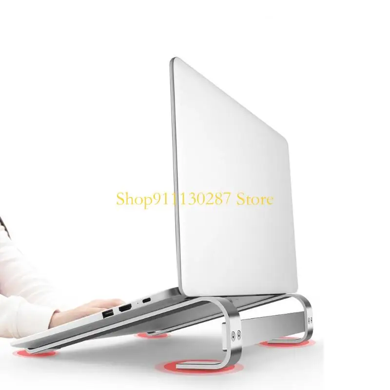 Soporte para ordenador portátil J1HC, soporte elevador estante aumentado para ordenador escritorio aleación aluminio - imagen 4