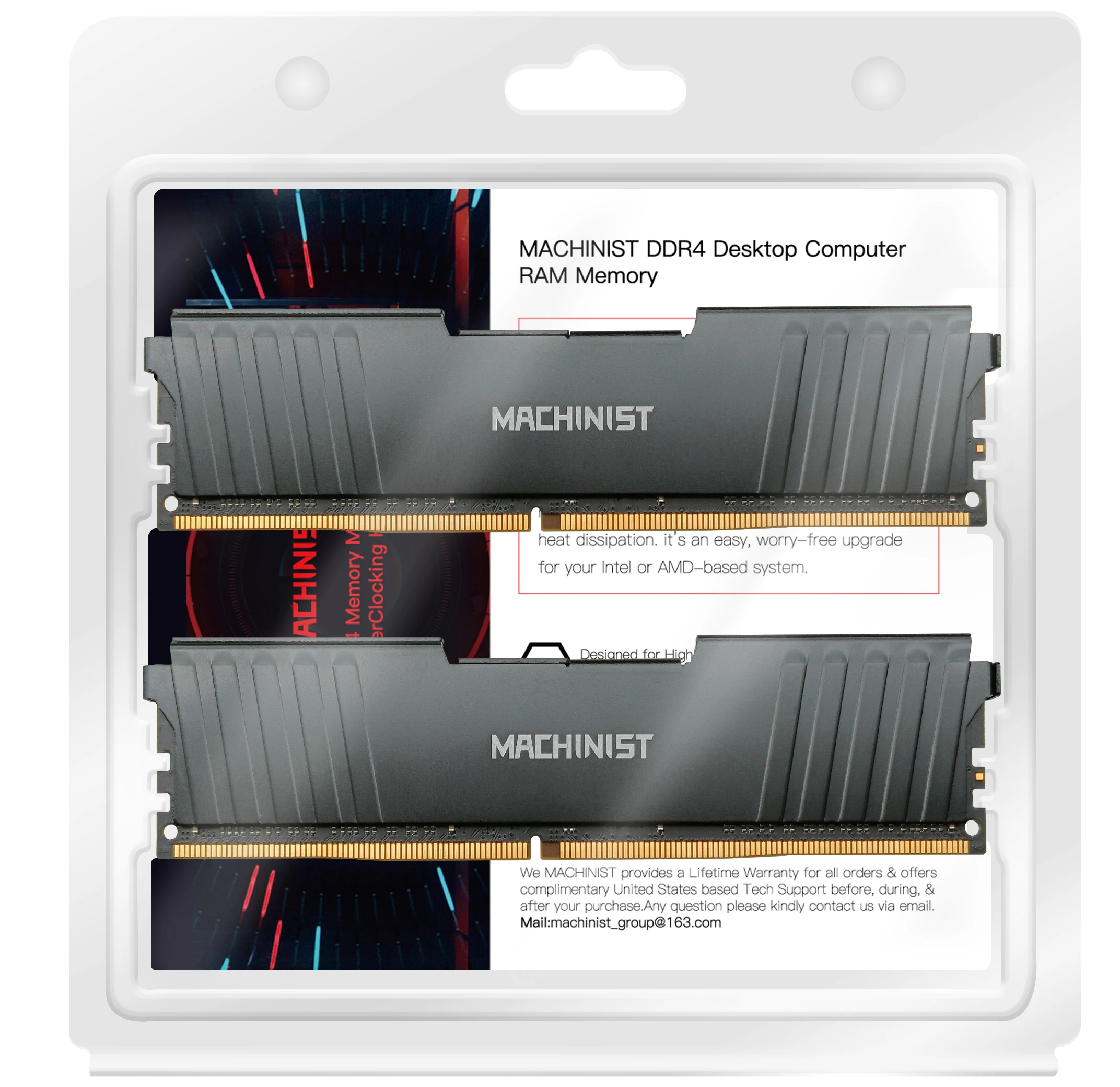 MACHINIST DDR4 Ram 8GB 16GB 2133MHz 2666MHz 3200MHz Memoria DRAM DIMM 288pin Ram 8GB 16GB Memoria de escritorio - imagen 4