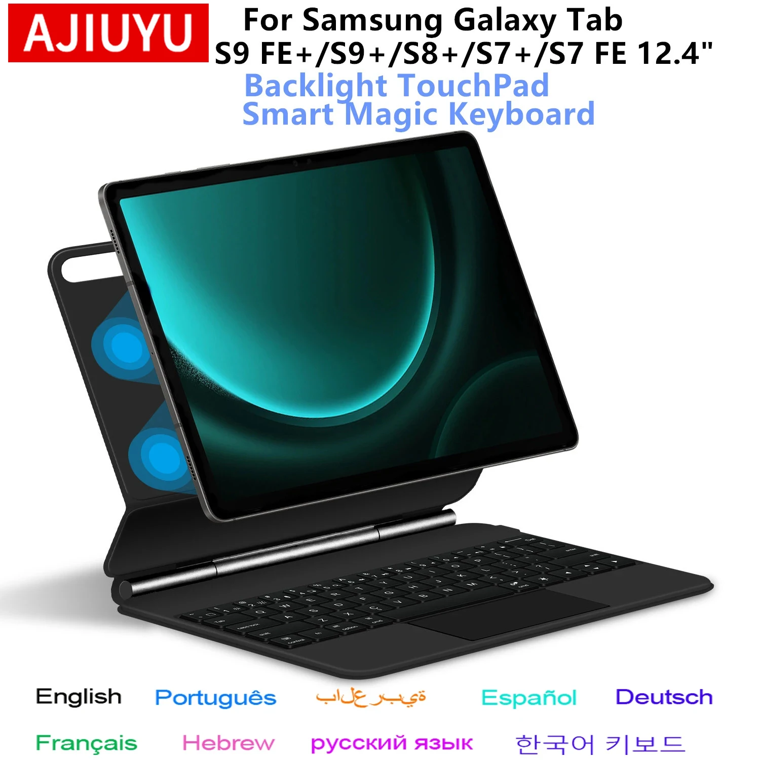 Teclado retroiluminado con panel táctil para Samsung Galaxy Tab S9+ - imagen 2