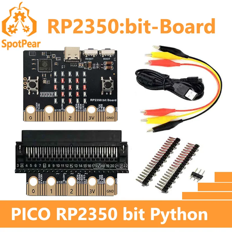 Raspberry Pi Pico 2 RP2350 bit placa tamaño puerto alto Compatible con BBC Micro:bit Placa de desarrollo