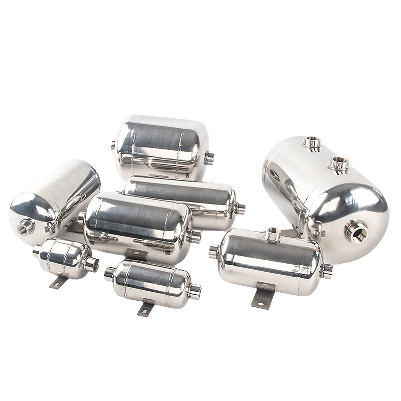 Pequeño tanque de almacenamiento de gas de acero inoxidable 304, tanque de gas de vacío, botella de bomba de inflado, tanque amortiguador de vacío de alta presión de 0,1l ~ 100l