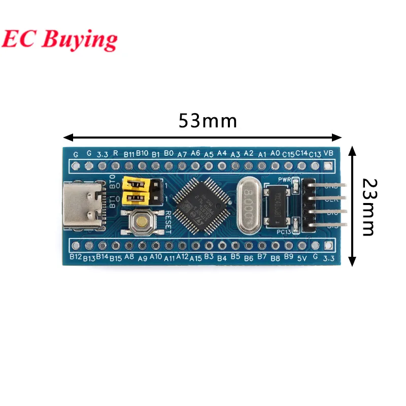 2 uds/1 unidad STM32F103C8T6 ARM Cortex-M3 STM32F103 STM32 F103C8T6 Chip tipo C interfaz módulo de placa de desarrollo de sistema de núcleo mínimo - imagen 5