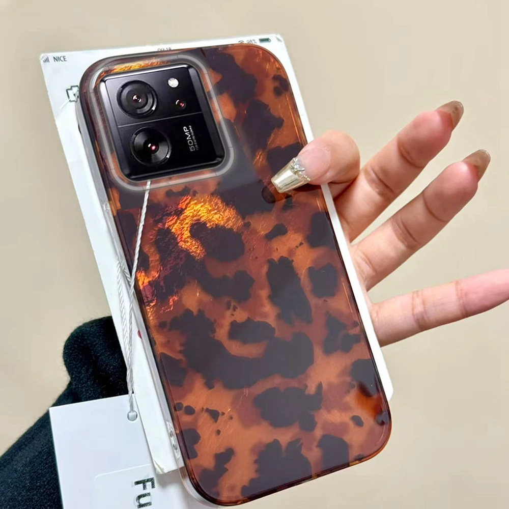 Funda de teléfono brillante color oscuro carey ámbar para Xiaomi 13T 14T 11 Lite NE Poco X5 M6 Pro X6 X7 X3 Pro NFC C65 C61 M5S - imagen 2