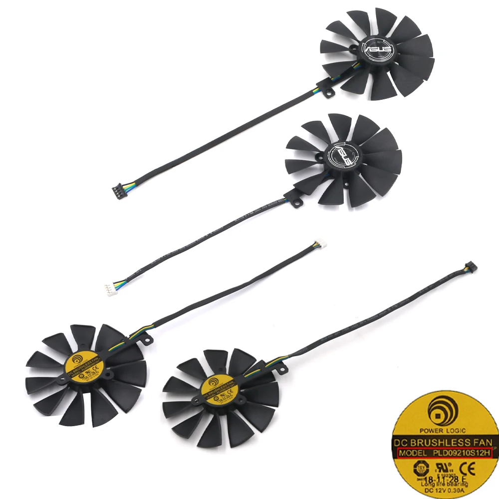 Para ASUS Dual GeForce RTX 2060 2070 2080 ventilador de tarjeta de vídeo T219215SH FDC10U12S9-C PLD09210S12H ventilador de refrigeración de tarjeta gráfica - imagen 3
