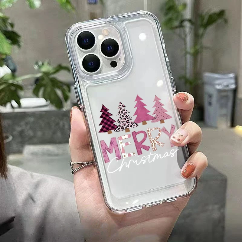 Étui Design flocon de neige lettre arbre de noël pour iPhone 17 Pro Max étuis iPhone 16 15 14 13 12 11 XS X XR 7 8 Plus 16E couverture d'air - imagen 5