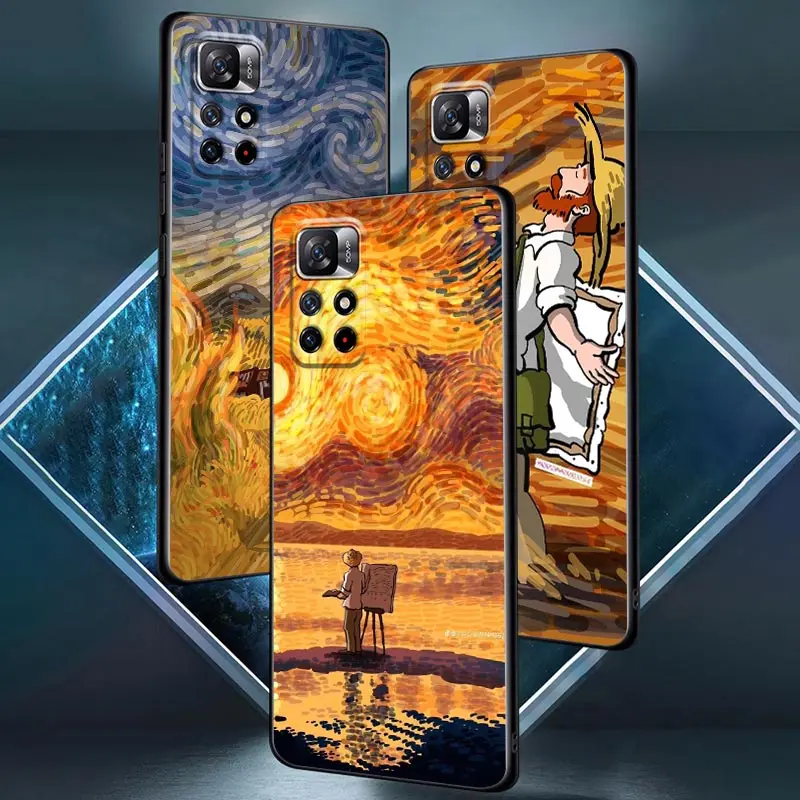 Funda divertida de Van Gogh Cafe Terrace Starry Poco F6 Pro, para Xiaomi Poco X3, NFC, X6, X4, X5, 5G, M4, M5, F3, F4, F5, 14, 13T Pro - imagen 3