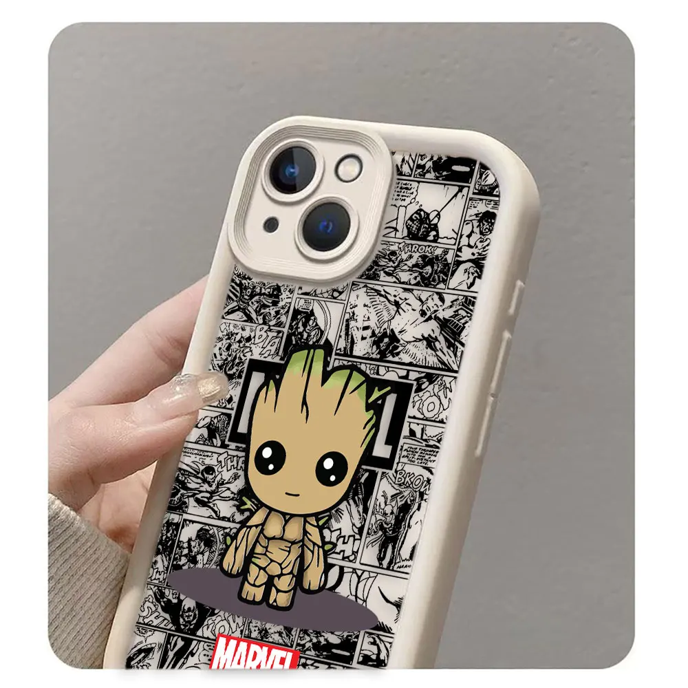 Funda Marvel Comci Deadpool Spider-Man Groot para Xiaomi 11 14 14T POCO F3 F4 F5 X3 X4 X5 M6 Redmi 10 10C 12 12C 13 13C 14C - imagen 5