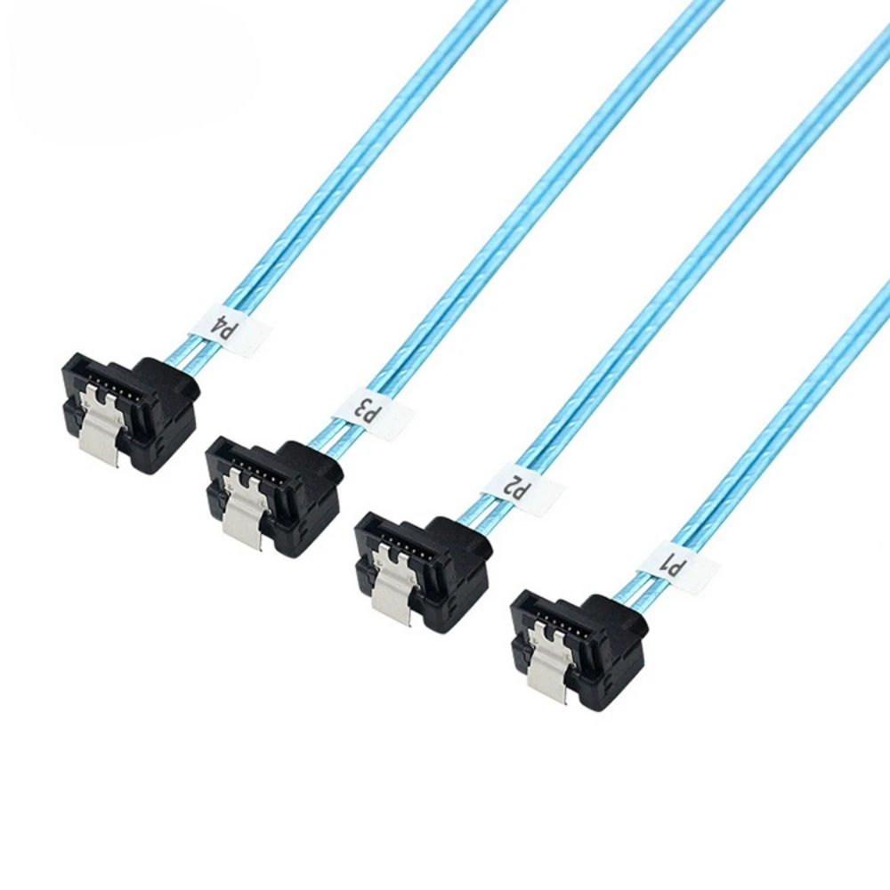Cable SATA-III 4 unids/set-Cable SATA ángulo recto de 90 grados SATA-Data SAS/SATA-12Gbps para servidor-Raid SDD HDD CD DVD - imagen 5