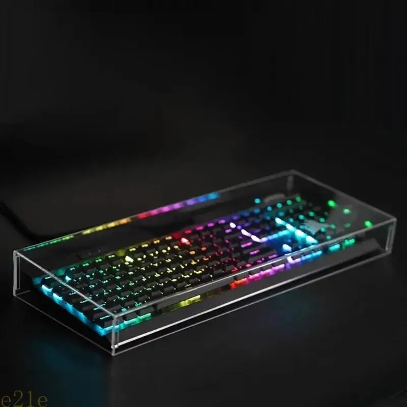 Protector cubierta teclado E21E, funda acrílica transparente, antigato para ordenador portátil juegos escritorio - imagen 2