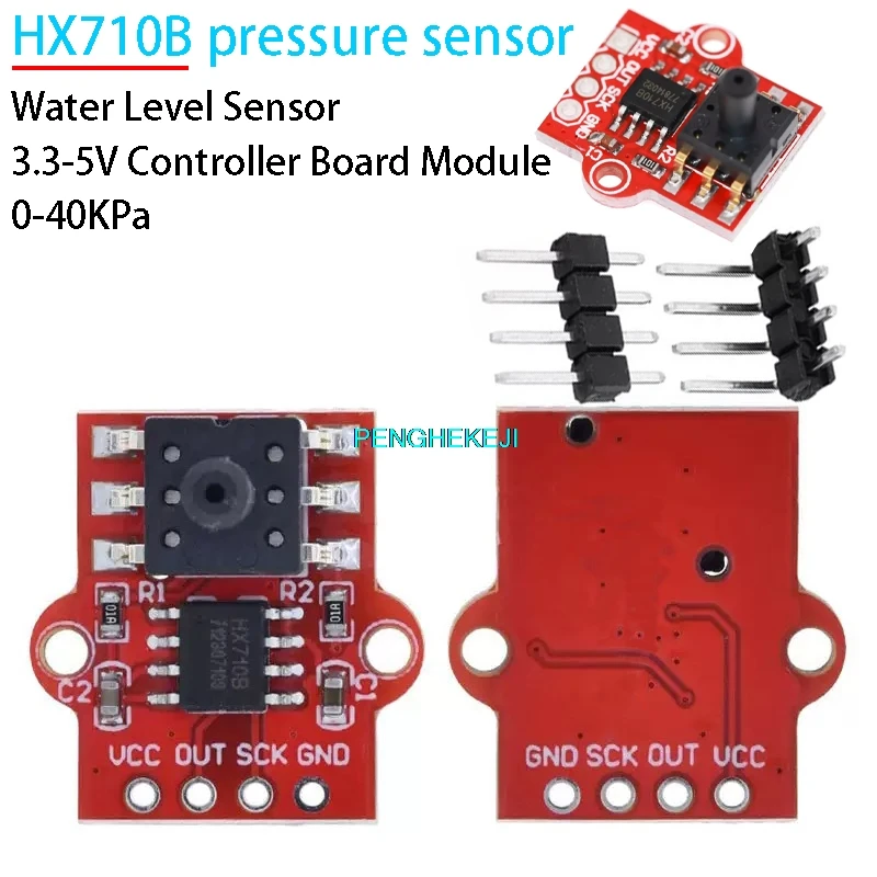 Módulo sensor de presión de aire HX710B, sensor de presión, sensor de nivel de agua, módulo de placa controladora de 3,3-5V 0-40KPa