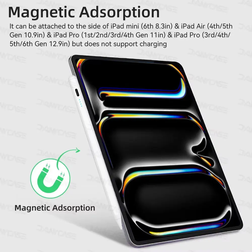 Lápiz óptico para iPad de 10. a generación con inclinación de rechazo de palma para iPad 11. ° A16 9 8 7 6 5 4 Pro Air 13 11 M3 M2 M4 2025 12,9 Mini 7 6 - imagen 4