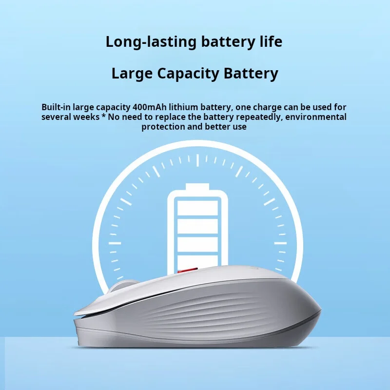 Ratón de carga de modo dual Bluetooth inalámbrico Lenovo M28 - Diseño ergonómico de oficina portátil - Adecuado para computadoras de escritorio PC todo en uno - imagen 4