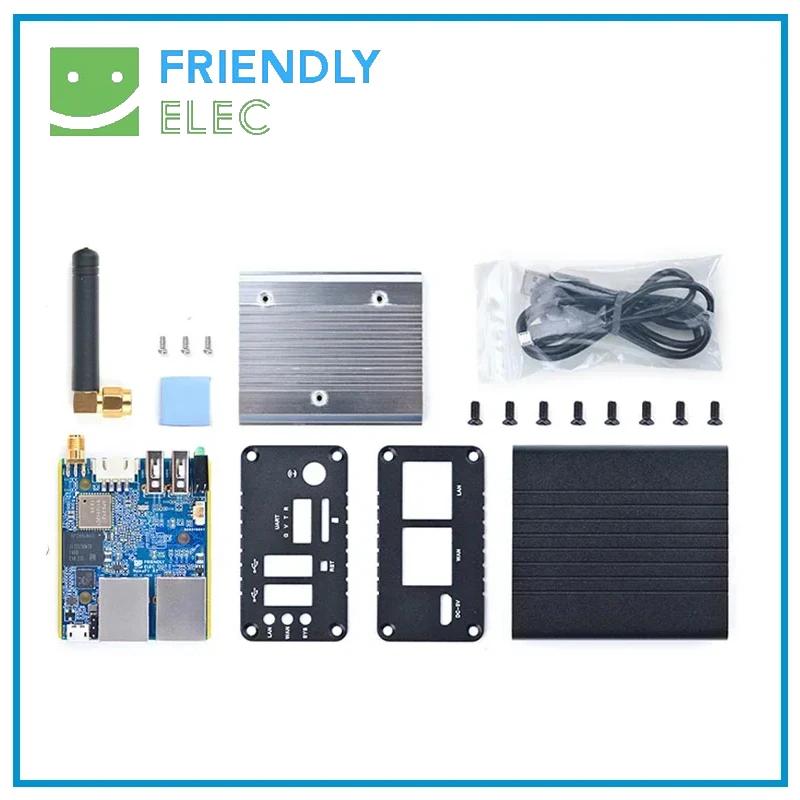 NanoPi R1 Allwinner H3 1GB RAM 8GB eMMC Gbps Ethernet Wifi Bluetooth OpenWRT cortex-A7 FriendlyELEC 5V2A alimentación UE/EE. UU. opcional - imagen 5