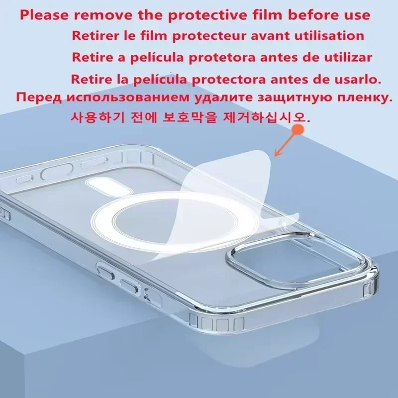 Funda magnética transparente con botón AI para Magsafe IPhone 16 Plus 16 Pro Max 16Pro i16, cubierta de Control táctil para cámara de carga inalámbrica - imagen 5