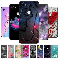 Google Pixel 3a XL / 3 XL – Funda Silicona Negra León o Lobo