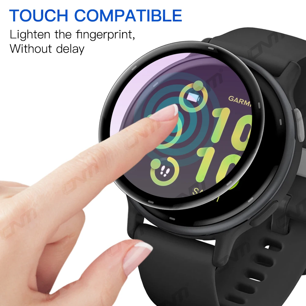 Protector de pantalla 20D para Garmin VivoActive 5 Película antiarañazos para Garmin Vivo Active 5 Película Ultra HD de cobertura total (no de vidrio) - imagen 5